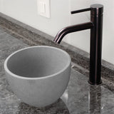 Humboldt Round Cast Concrete Vessel Sink - Light Gray