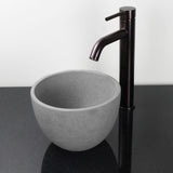 Humboldt Round Cast Concrete Vessel Sink - Light Gray