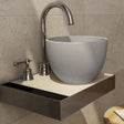 Humboldt Round Cast Concrete Vessel Sink - Light Gray with Textured Finish