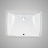Intervale Vitreous China Rectangular Undermount Sink - White