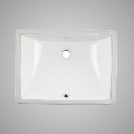Intervale Vitreous China Rectangular Undermount Sink - White