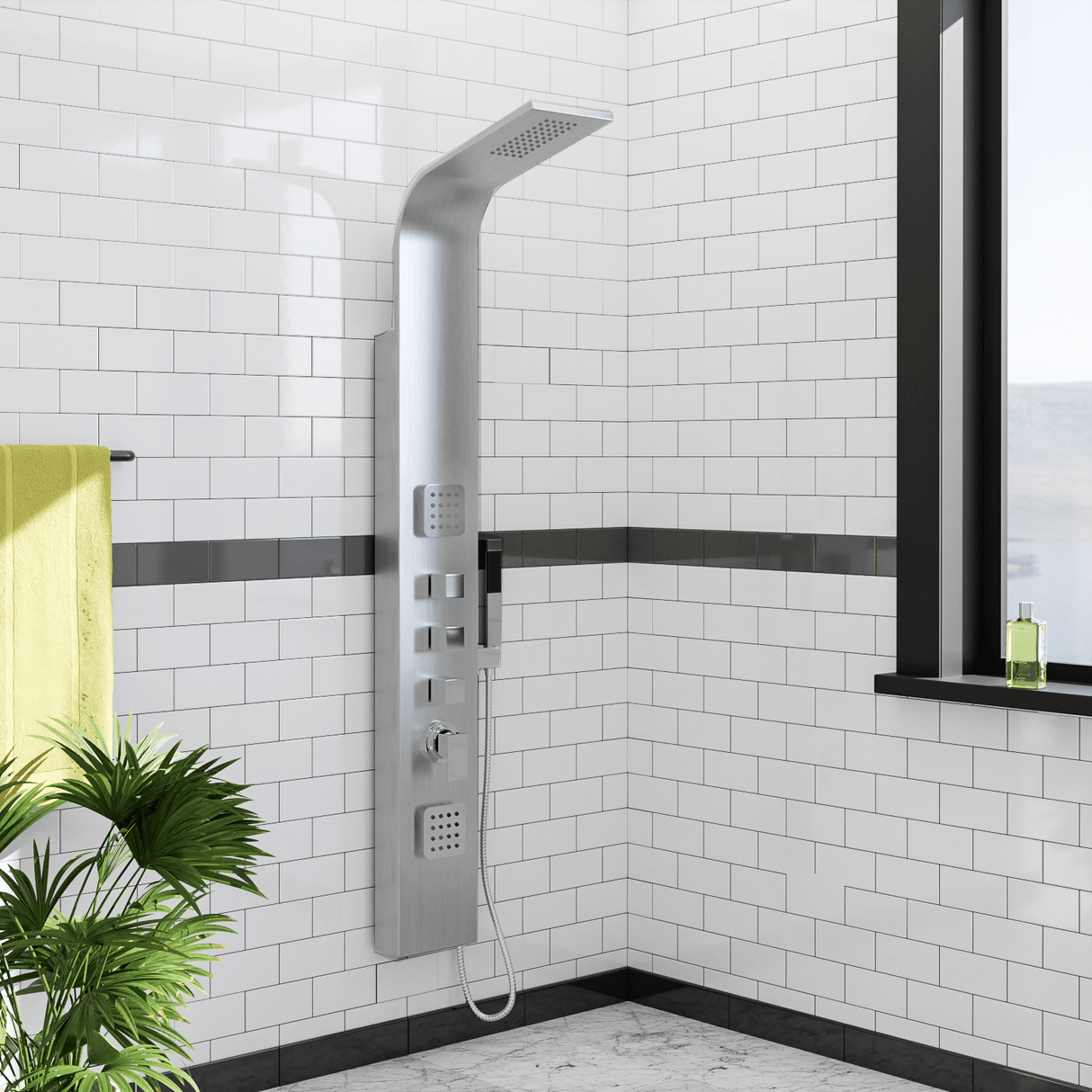 Kanya Pressure Balance Shower Panel with Hand Shower