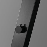 Kayin Freestanding Stainless Steel Outdoor Shower Panel with Foot Shower- Black Brushed Finish