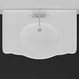 Keating Vitreous China Console Bathroom Sink with Brass Stand