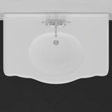Keating Vitreous China Console Bathroom Sink with Brass Stand