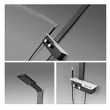 Kellen Pressure Balance Aluminum Shower Panel with Hand Shower - Black Finish