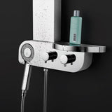 Kiden Pressure Balance Stainless Steel Shower Panel with Hand Shower - Polished Finish