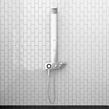 Kiden Pressure Balance Stainless Steel Shower Panel with Hand Shower - Polished Finish