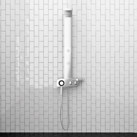 Kiden Pressure Balance Stainless Steel Shower Panel with Hand Shower - Polished Finish