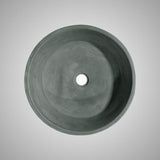 Krupp Round Cast Concrete Vessel Sink - Copper Green
