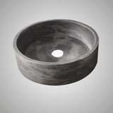 Krupp Round Cast Concrete Vessel Sink - Dusk Grey