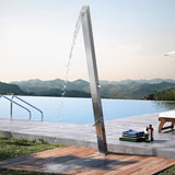 Kumuda Freestanding Stainless Steel Outdoor Shower Panel with Foot Shower