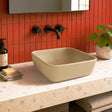 Lanton Square Cast Concrete Vessel Sink - Desert Brown