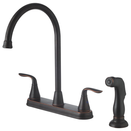 Lantz Two Handle Pull-Down Kitchen Faucet with Side Spray