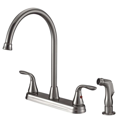 Lantz Two Handle Pull-Down Kitchen Faucet with Side Spray