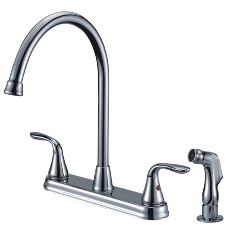 Lantz Two Handle Pull-Down Kitchen Faucet with Side Spray