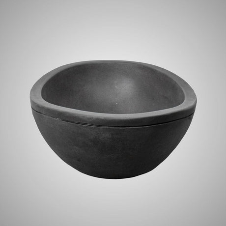 Large Danilo Cast Concrete Oval Vessel Sink - Dusk Grey