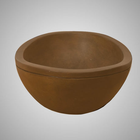 Large Danilo Cast Concrete Oval Vessel Sink - Vintage Brown