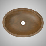 Large Danilo Cast Concrete Oval Vessel Sink - Vintage Brown