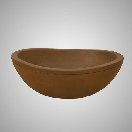 Large Danilo Cast Concrete Oval Vessel Sink - Vintage Brown