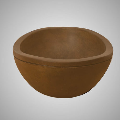 Large Danilo Cast Concrete Oval Vessel Sink - Vintage Brown