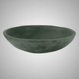 Large Lisman Oval Cast Concrete Vessel Sink - Copper Green