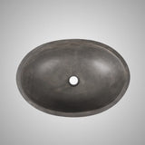 Large Lisman Oval Cast Concrete Vessel Sink - Dusk Grey