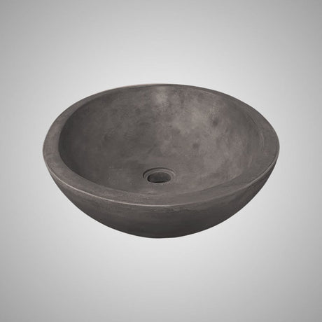 Large Lisman Oval Cast Concrete Vessel Sink - Dusk Grey
