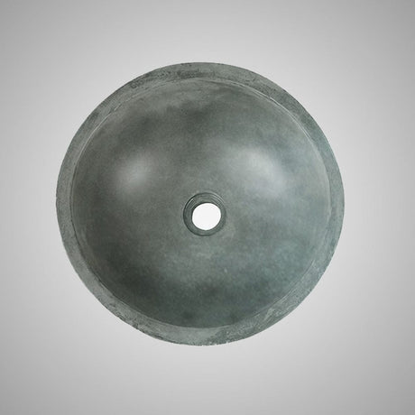 Large Sardis Round Cast Concrete Vessel Sink - Copper Green