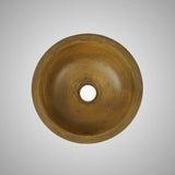 Large Sardis Round Cast Concrete Vessel Sink - Vintage Brown