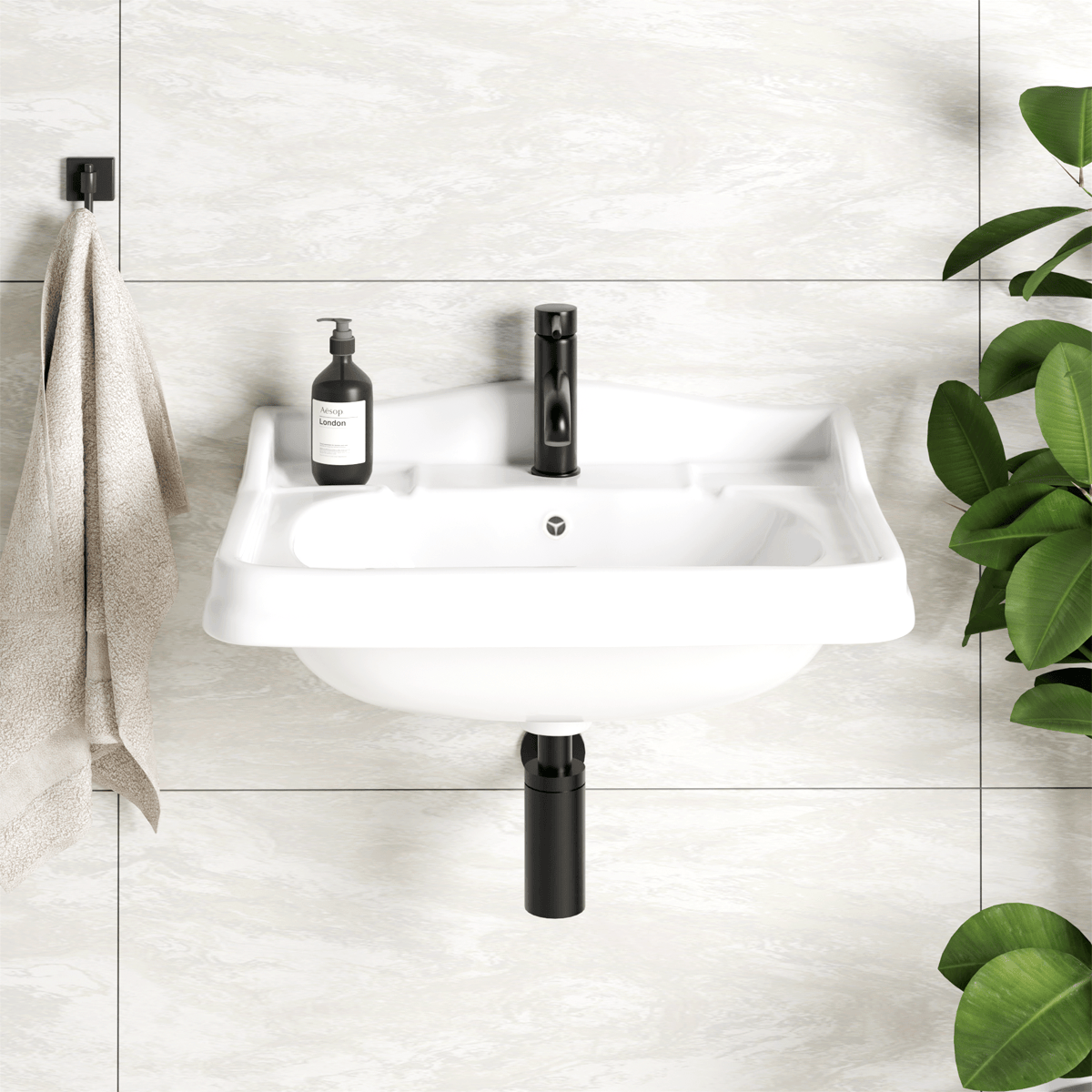 Lyra Vitreous China Wall-Mount Bathroom Sink