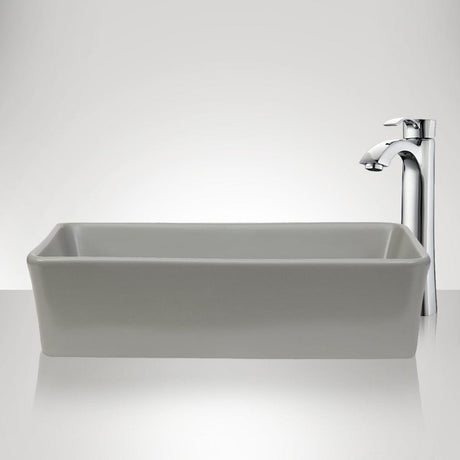 McAlpin Vitreous China Rectangular Vessel Sink - Matte Light Green