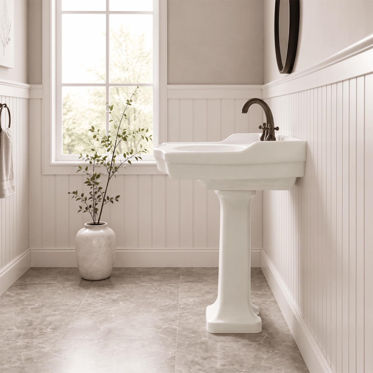 Mei Vitreous China Pedestal Sink