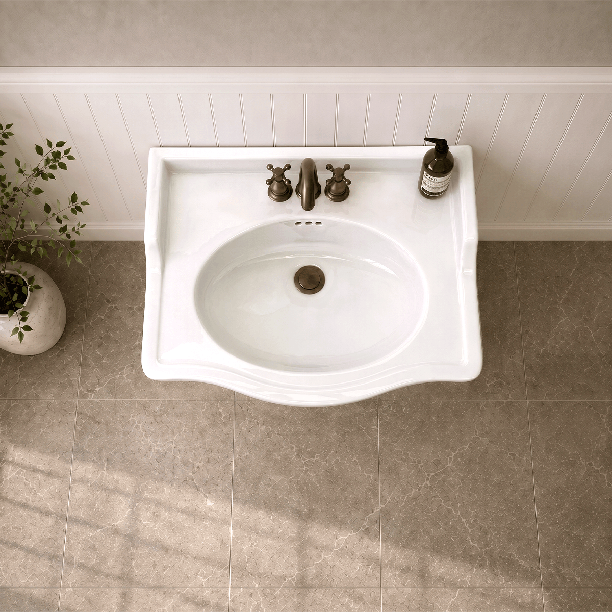 Mei Vitreous China Pedestal Sink