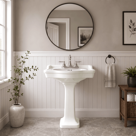 Mei Vitreous China Pedestal Sink