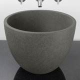 Melfort Round Cast Concrete Vessel Sink - Dark Gray