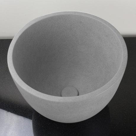 Melfort Round Cast Concrete Vessel Sink - Light Gray