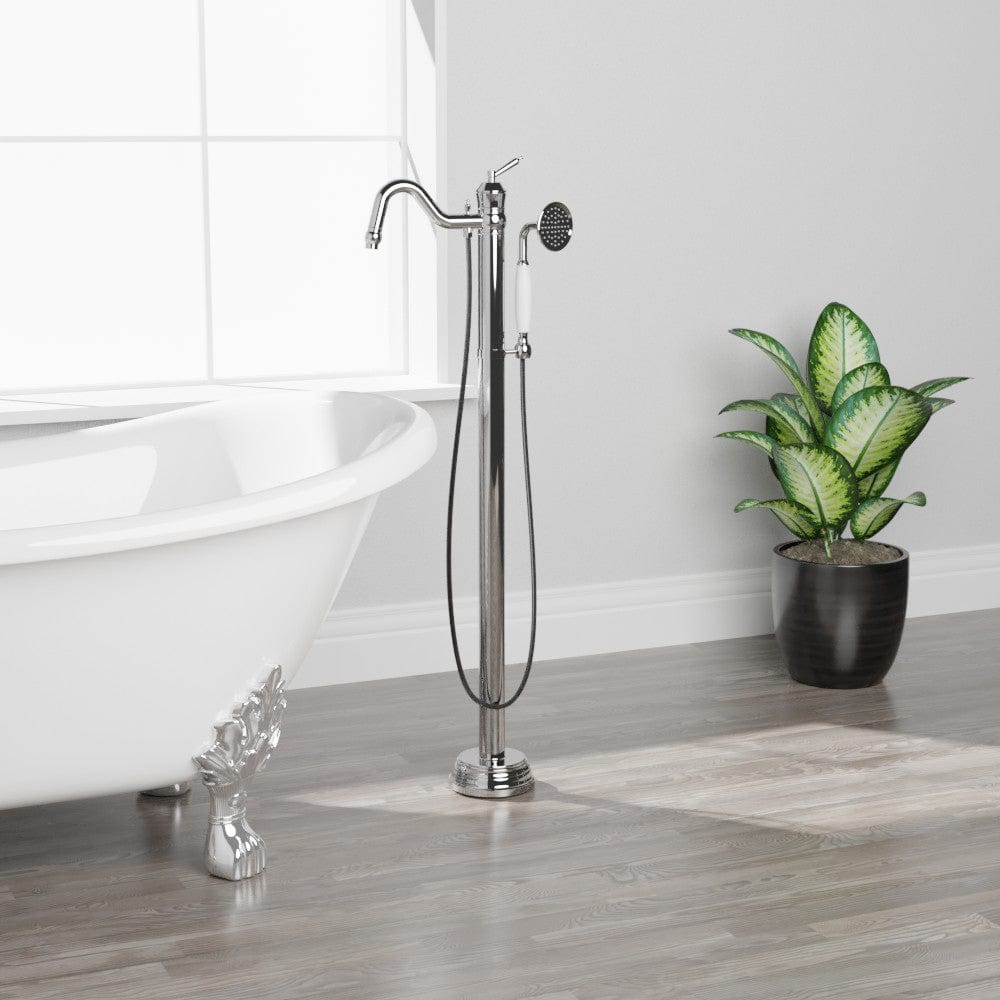 Mia Freestanding Tub Filler with Hand Shower