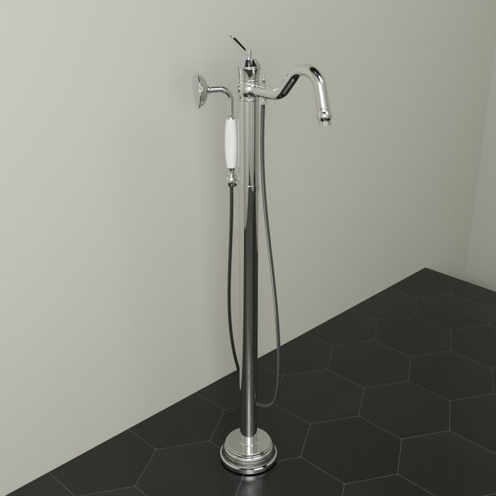 Mia Freestanding Tub Filler with Hand Shower