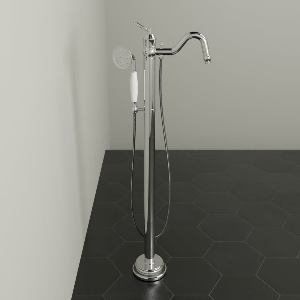 Mia Freestanding Tub Filler with Hand Shower