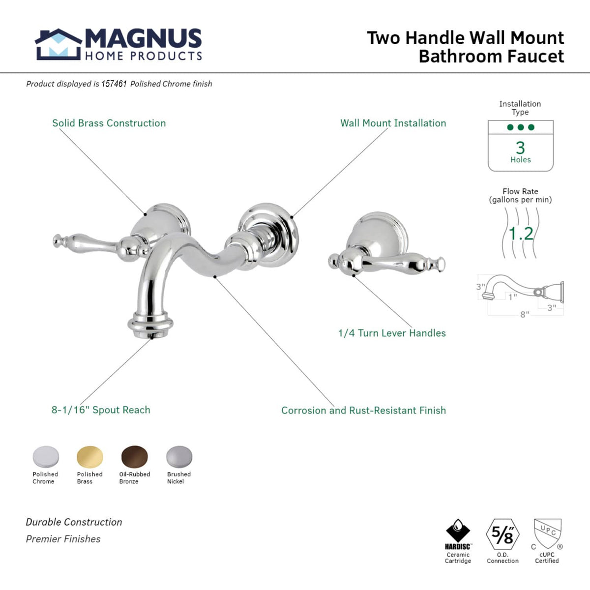 Minot Wall-Mount Bathroom Faucet