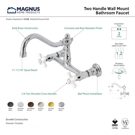 Monon Wall-Mount Bathroom Faucet