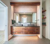 Morden Rectangular Cast Concrete Vessel Sink - Dark Grey