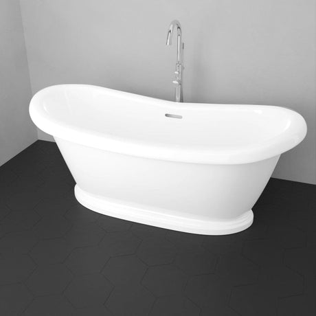 Morehead Acrylic Double-Slipper Pedestal Tub