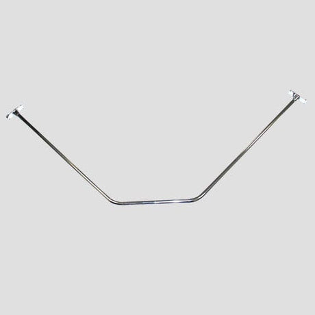 Neo-Angle Solid Brass Shower Rod - Chrome Finish