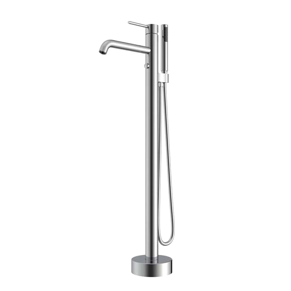 Nisshin High Flow Freestanding Tub Faucet with Hand Shower