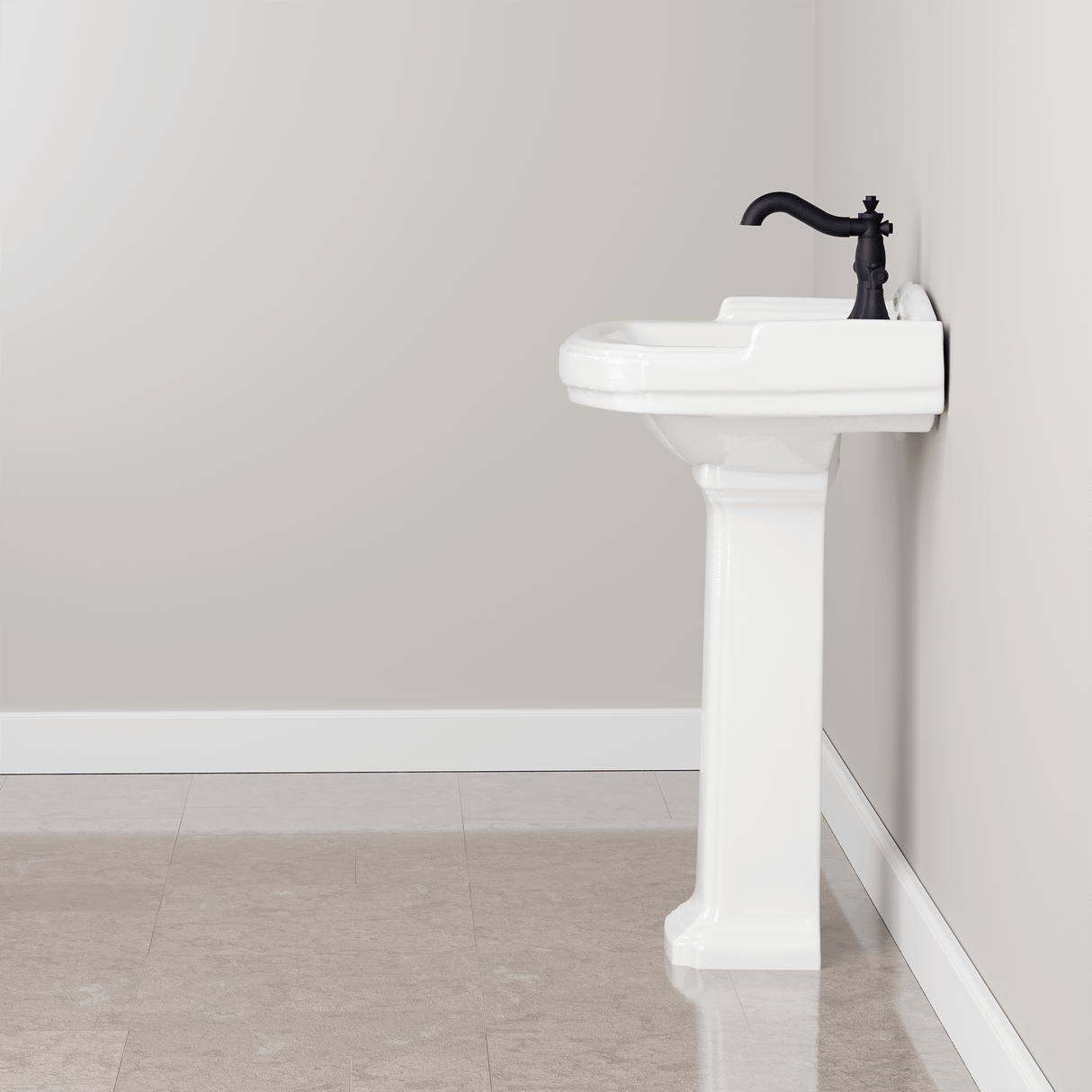 Noppenstein Vitreous China Pedestal Sink
