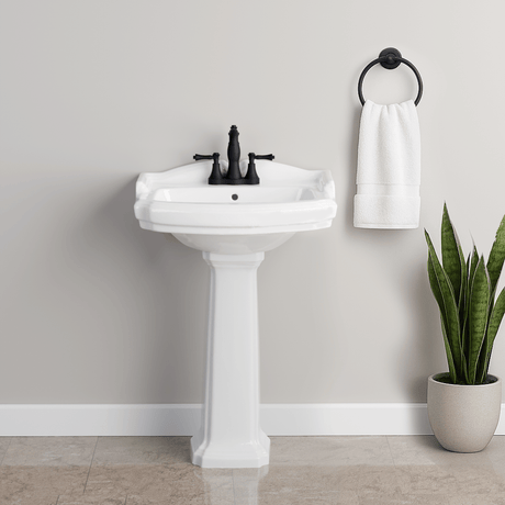 Noppenstein Vitreous China Pedestal Sink