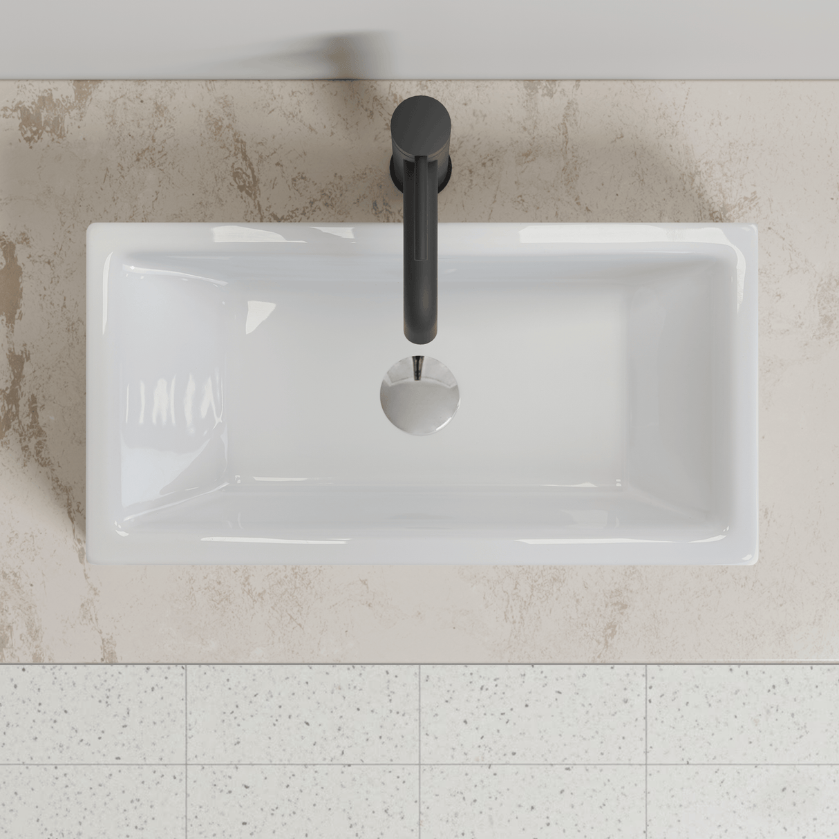 Ogema Vitreous China Rectangular Vessel Sink