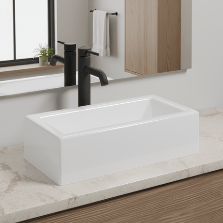 Ogema Vitreous China Rectangular Vessel Sink